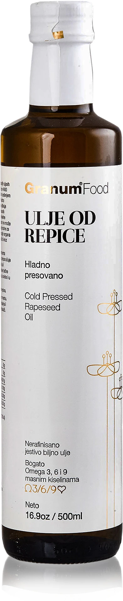 Hladno ceđeno nerafinisano ulje od repice 500 ml Granum